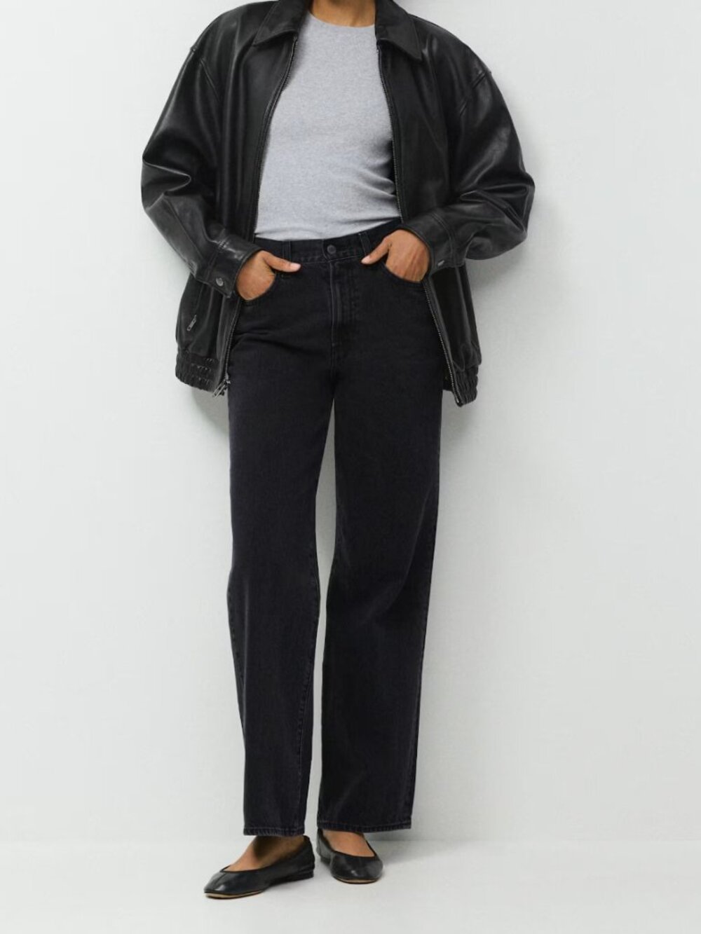 Denim Forum The Farrah Hi-Rise Wide Jean